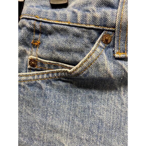 Levis Women's 28 Orange Tab Jean Shorts Distressed Light Wash Denim Raw Hem Mom - Picture 8 of 8